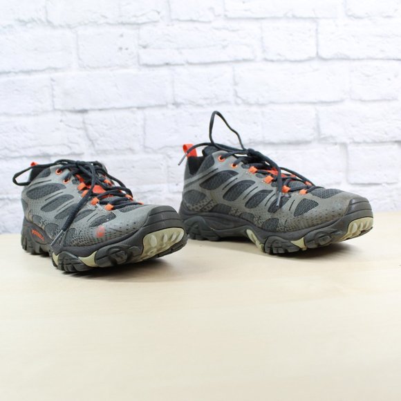 MERRELL Gray Orange Nylon Moab Edge 2 Vibram Outdo - Picture 3 of 9